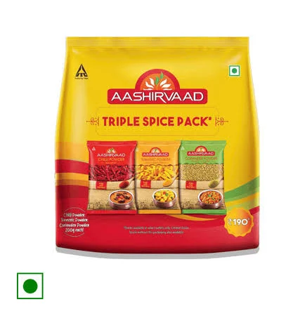 Aashirvaad Chilli, turmeric & coriander (200 gm each), 600 gm Pack